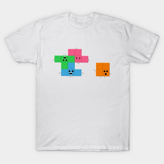 Tetris Disaster T-Shirt by AlisterCat